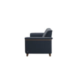 Flora 3-Seater - Paloma Oxford Blue - Walnut