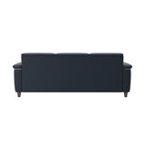 Flora 3-Seater - Paloma Oxford Blue - Walnut