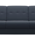 Paloma Leather Oxford Blue & Walnut Arm Trim | Stressless Flora 3-Seater Sofa | Valley Ridge Furniture