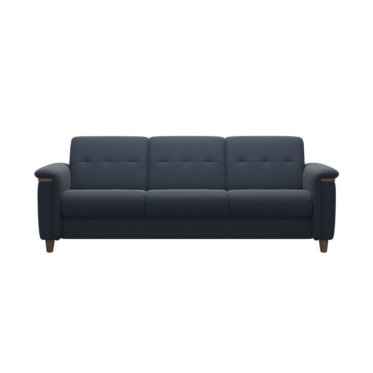 Flora 3-Seater - Paloma Oxford Blue - Walnut