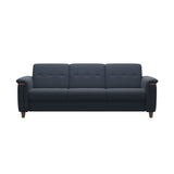 Flora 3-Seater - Paloma Oxford Blue - Walnut