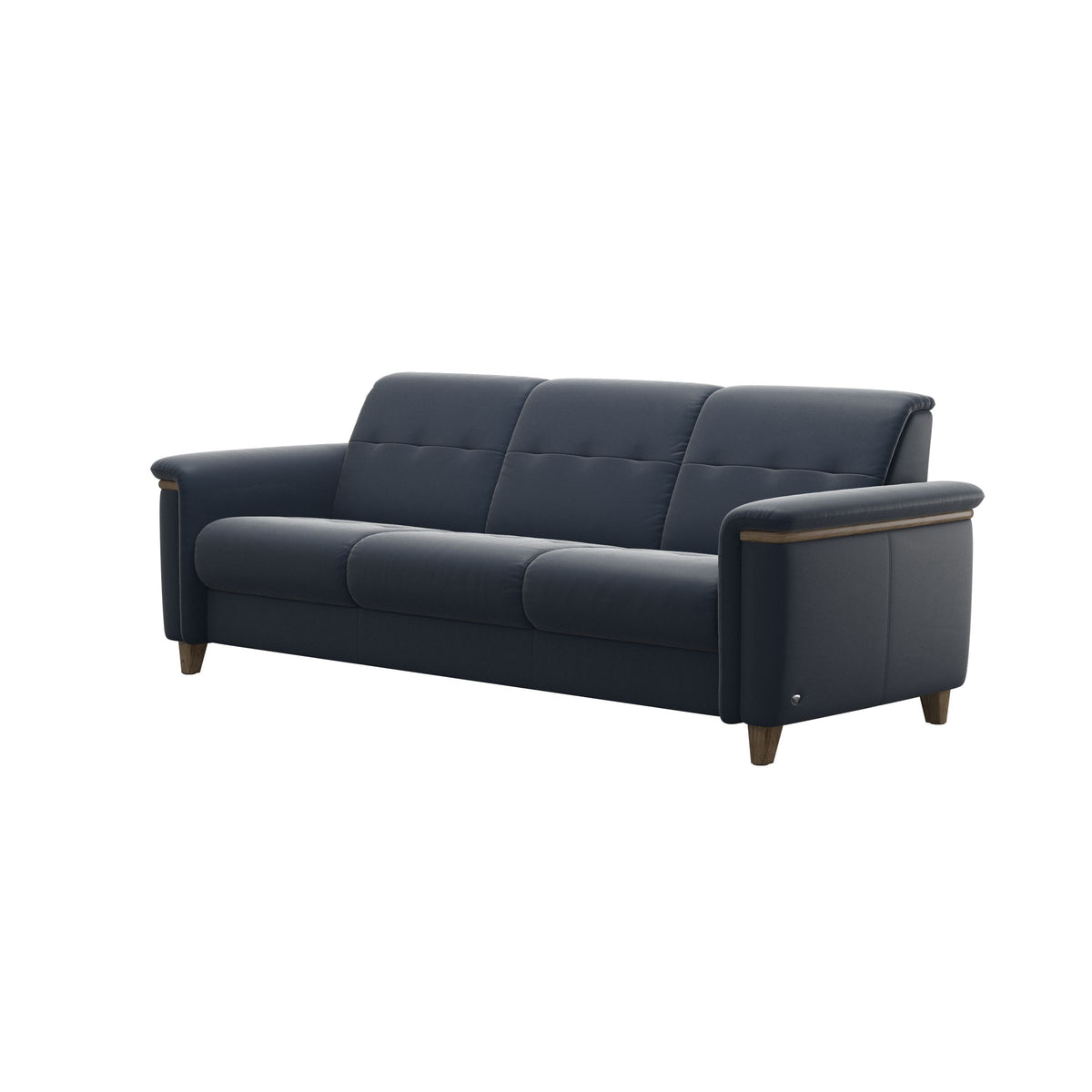 Flora 3-Seater - Paloma Oxford Blue - Smoked Oak