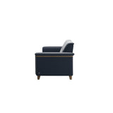 Flora 3-Seater - Paloma Oxford Blue - Smoked Oak