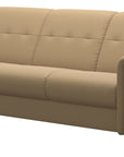 Paloma Leather Sand & Walnut Arm Trim | Stressless Flora 3-Seater Sofa | Valley Ridge Furniture