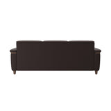Flora 3-Seater - Paloma Chocolate - Walnut