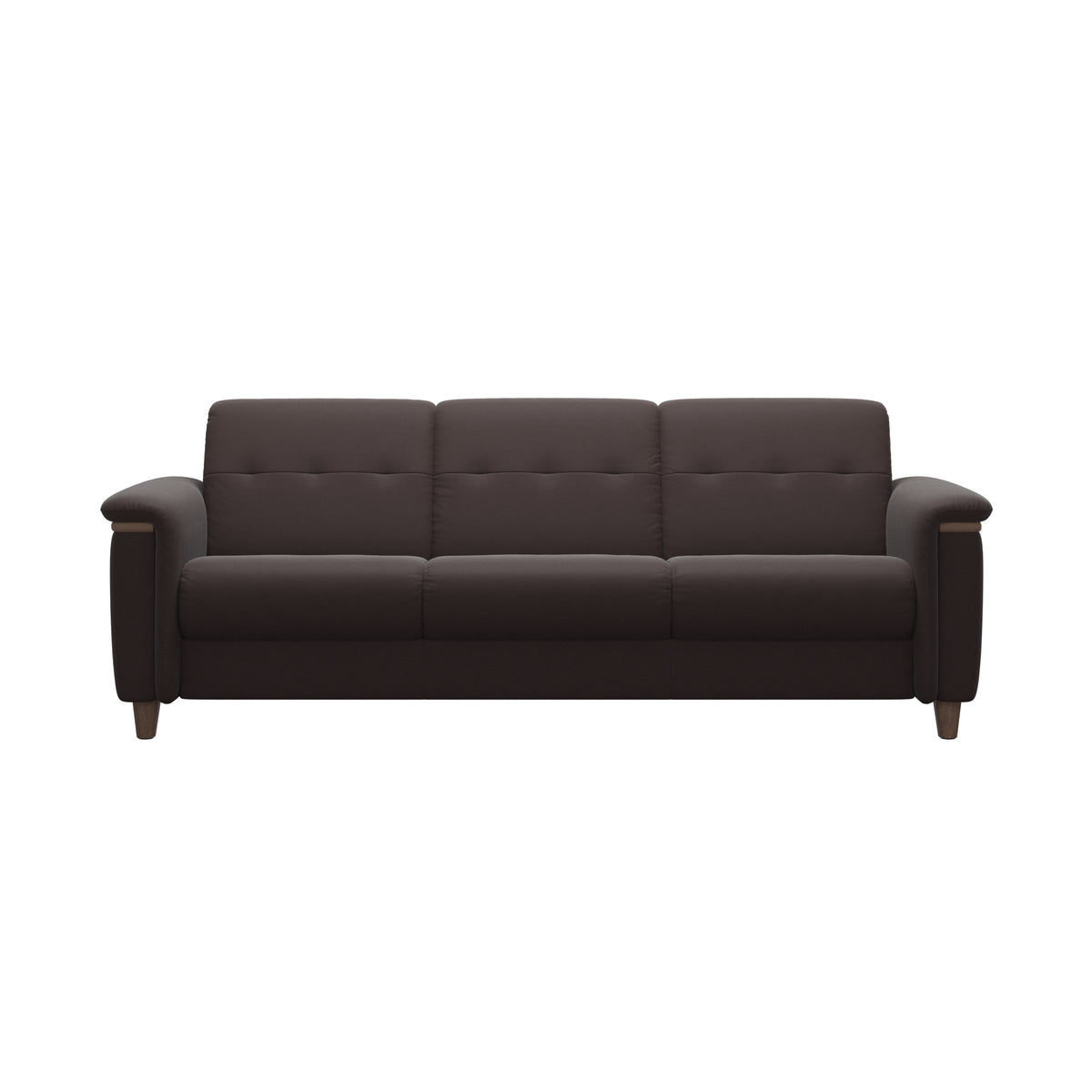 Flora 3-Seater - Paloma Chocolate - Walnut