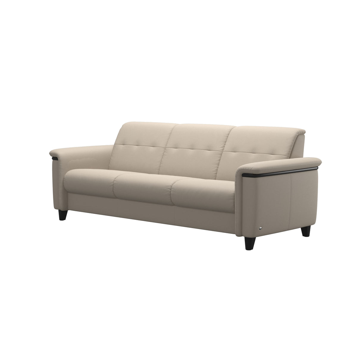 Flora 3-Seater - Paloma Fog - Black