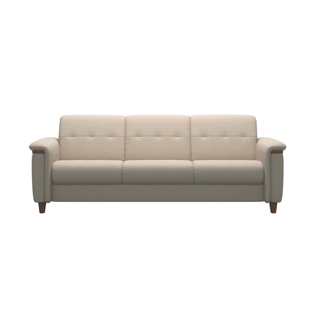 Flora 3-Seater - Paloma Fog - Walnut