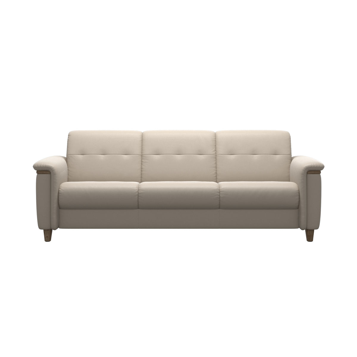 Flora 3-Seater - Paloma Fog - Smoked Oak
