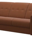 Paloma Leather New Cognac & Walnut Arm Trim | Stressless Flora 3-Seater Sofa | Valley Ridge Furniture