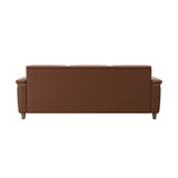 Flora 3-Seater - Paloma New Cognac - Smoked Oak