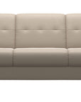 Paloma Leather Mushroom & Smoked Oak Arm Trim | Stressless Flora 3-Seater Sofa | Valley Ridge Furniture