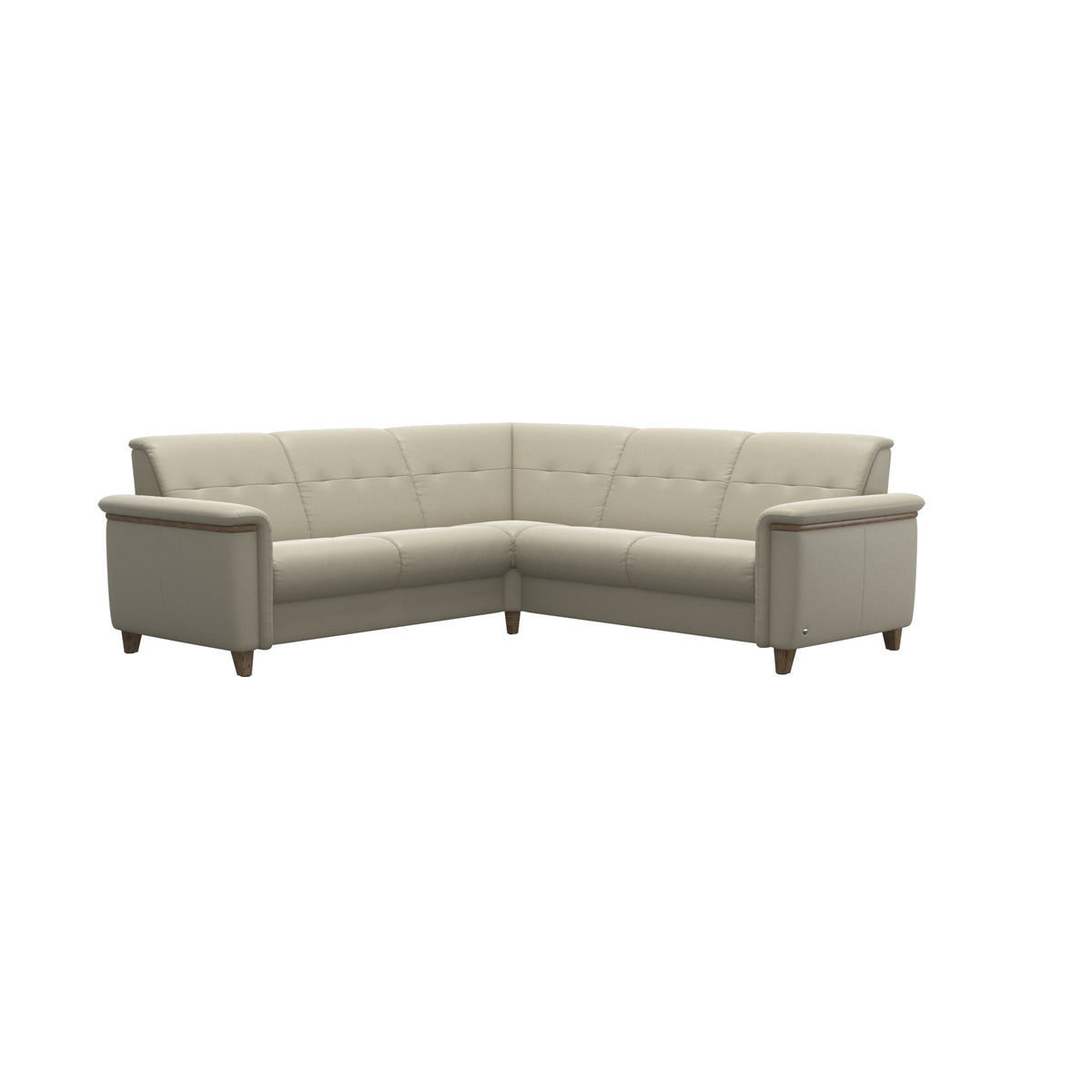 Flora C22 Corner - Paloma Light Grey - Smoked Oak
