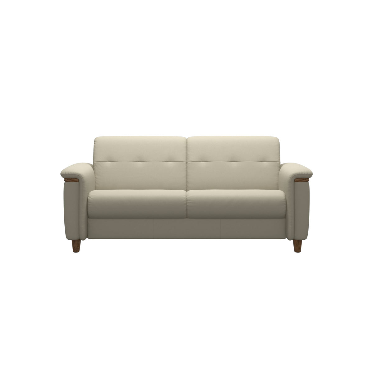 Flora 2.5-Seater - Paloma Light Grey - Teak
