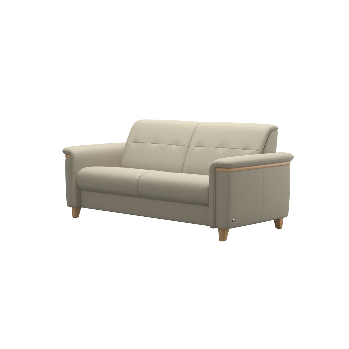 Flora 2.5-Seater - Paloma Light Grey - Oak