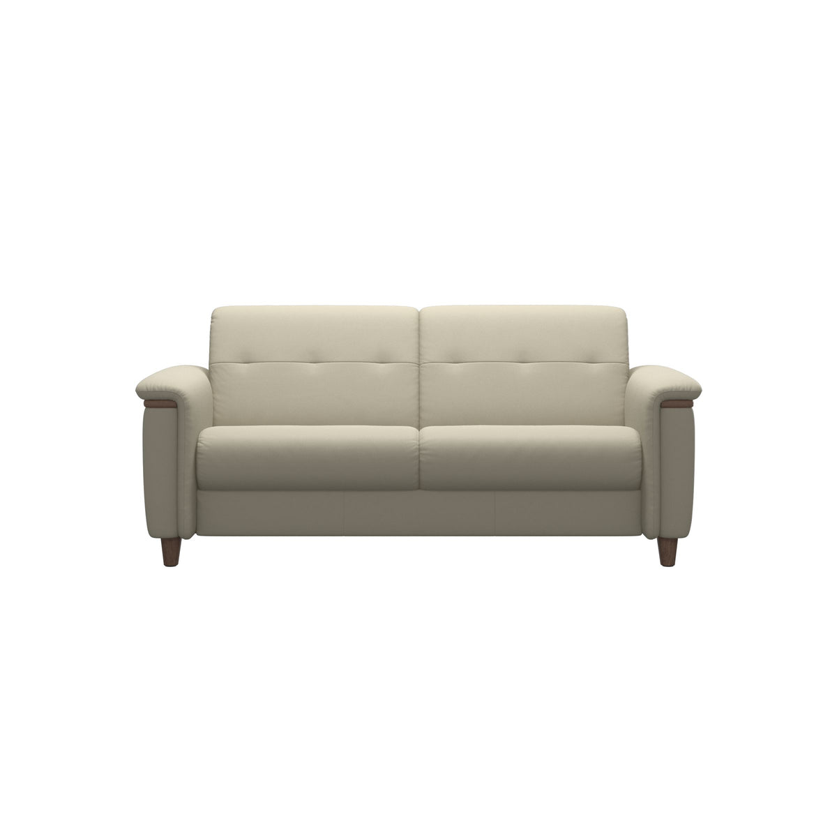 Flora 2.5-Seater - Paloma Light Grey - Walnut