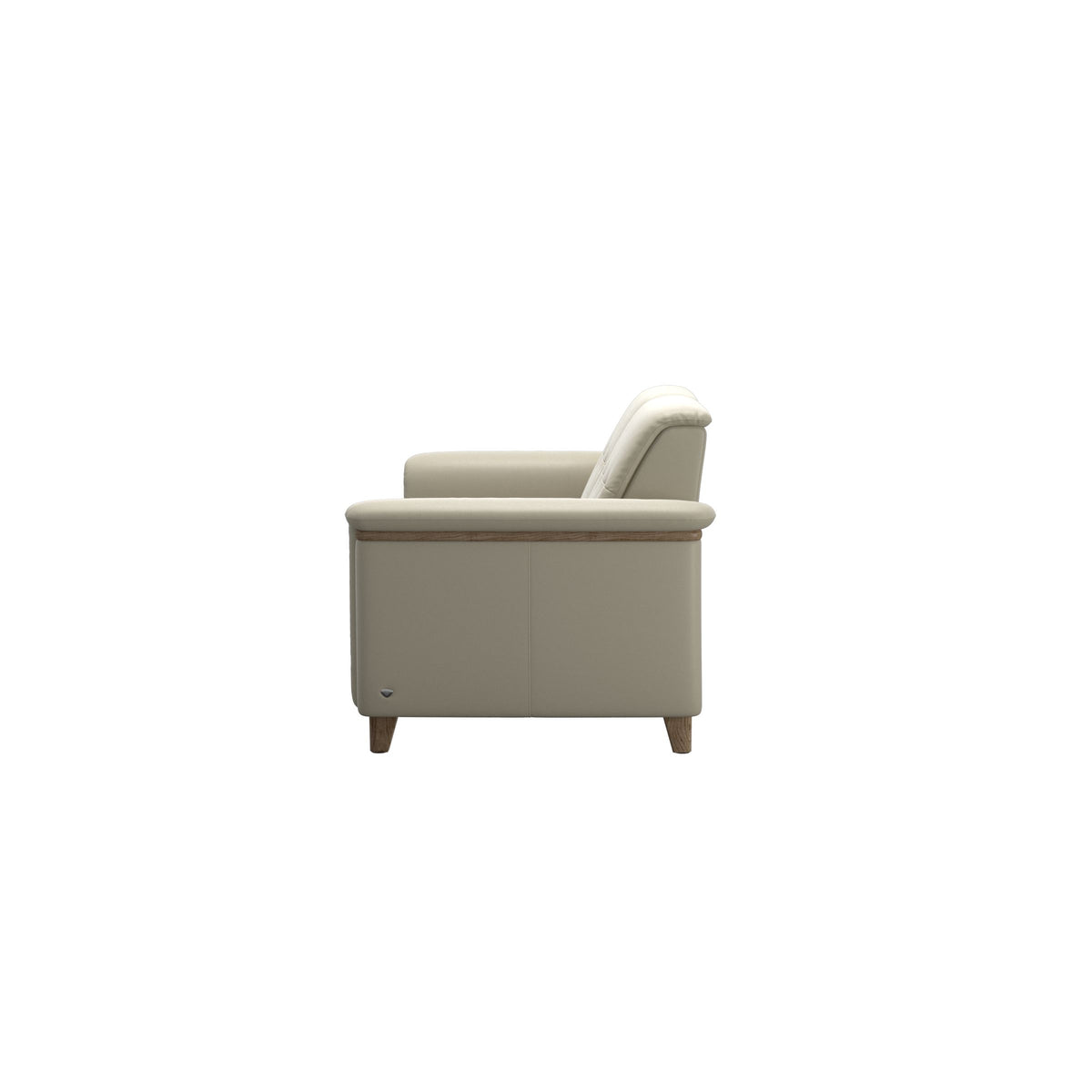 Flora 2.5-Seater - Paloma Light Grey - Smoked Oak