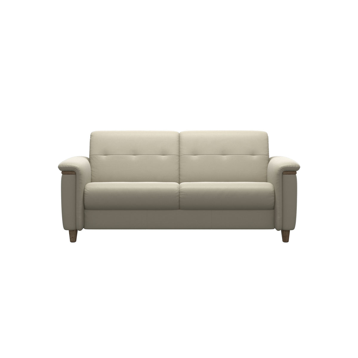 Flora 2.5-Seater - Paloma Light Grey - Smoked Oak