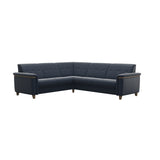 Flora C2-2.5 Corner - Paloma Oxford Blue - Smoked Oak