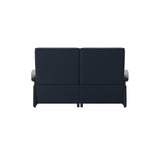 Mary Wood 2-Seat - Paloma Oxford Blue - Oak