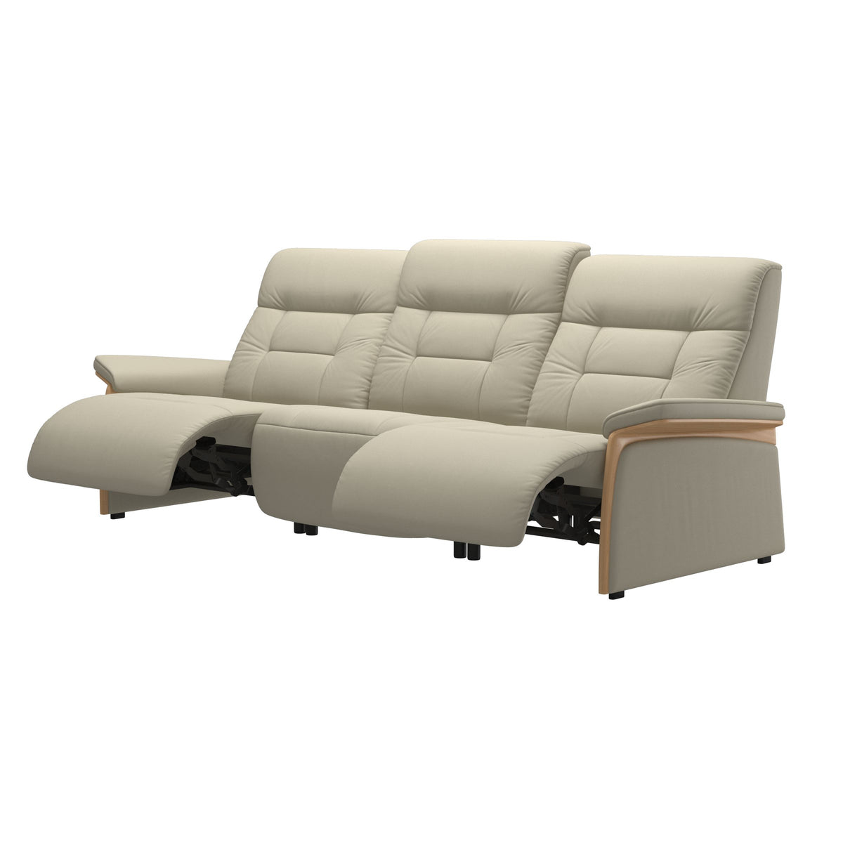 Mary Wood 3-Seat - Paloma Light Grey - Oak