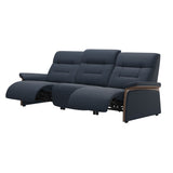 Mary Wood 3-Seat - Paloma Oxford Blue - Walnut
