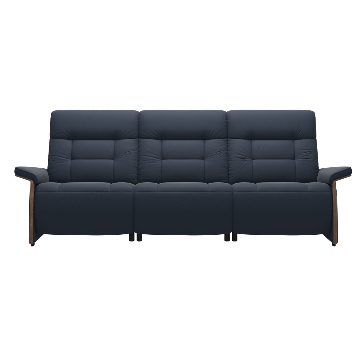 Mary Wood 3-Seat - Paloma Oxford Blue - Walnut