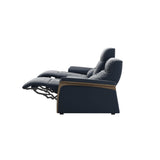 Mary Wood 3-Seat - Paloma Oxford Blue - Smoked Oak