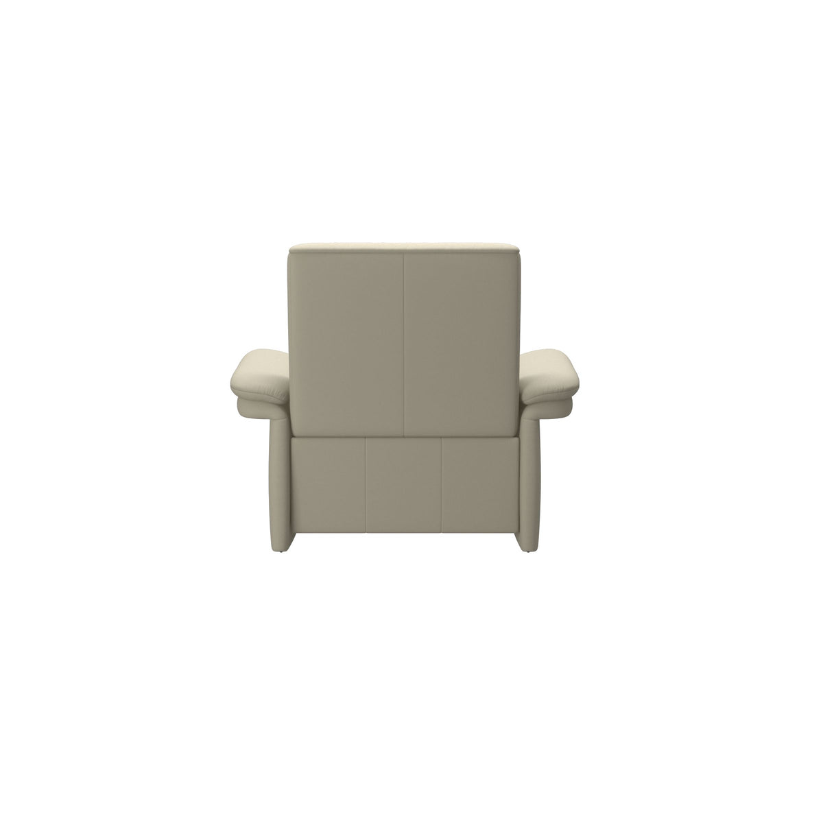 Stressless Mary Chair with Power in Paloma Light Grey, rear three-quarter view