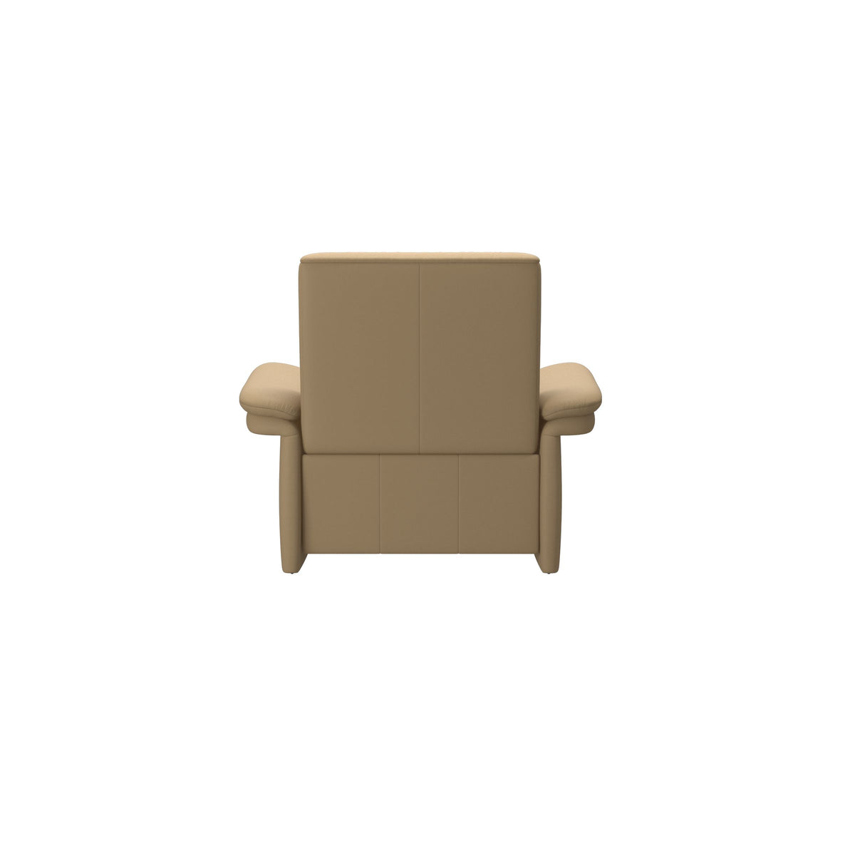 Stressless Mary Chair with Power in Paloma Sand, rear three-quarter view