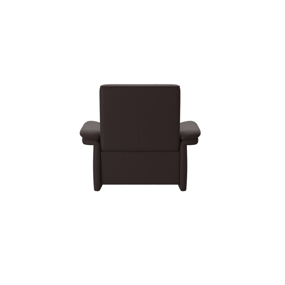 Stressless Mary Chair with Power in Paloma Chocolate, rear three-quarter view