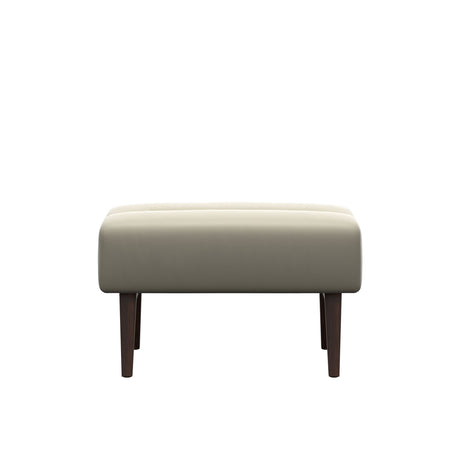 Stella Wood - Ottoman - Paloma Light Grey - Brown - Medium