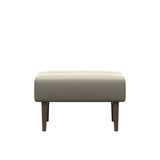 Stella Wood - Ottoman - Paloma Light Grey - Walnut - Medium