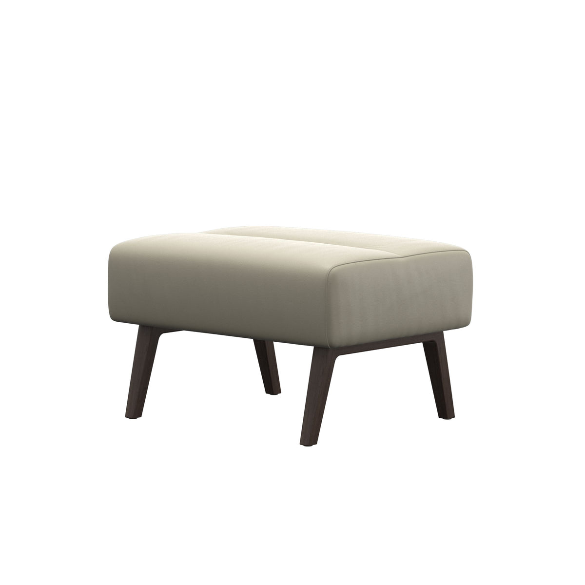 Stella Wood - Ottoman - Paloma Light Grey - Wenge - Medium