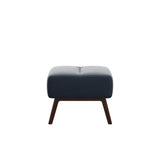 Stella Wood - Ottoman - Paloma Oxford Blue - Brown - Medium
