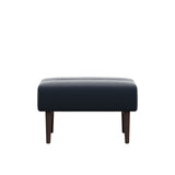 Stella Wood - Ottoman - Paloma Oxford Blue - Brown - Medium