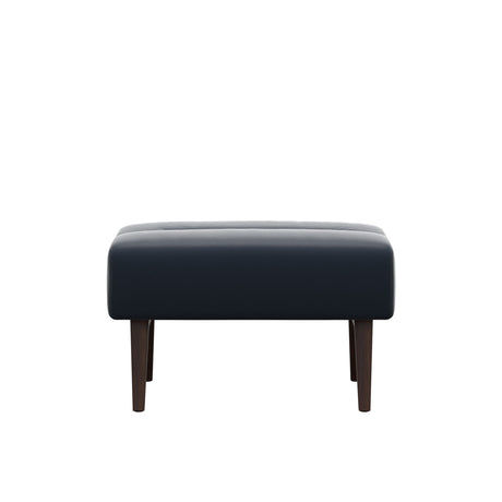 Stella Wood - Ottoman - Paloma Oxford Blue - Brown - Medium