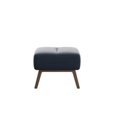 Stella Wood - Ottoman - Paloma Oxford Blue - Walnut - Medium