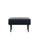 Stella Wood - Ottoman - Paloma Oxford Blue - Walnut - Medium