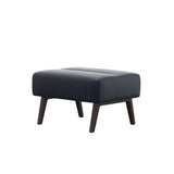 Stella Wood - Ottoman - Paloma Oxford Blue - Wenge - Medium