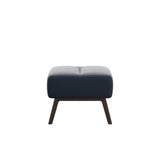 Stella Wood - Ottoman - Paloma Oxford Blue - Wenge - Medium