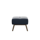 Stella Wood - Ottoman - Paloma Oxford Blue - Smoked Oak - Medium