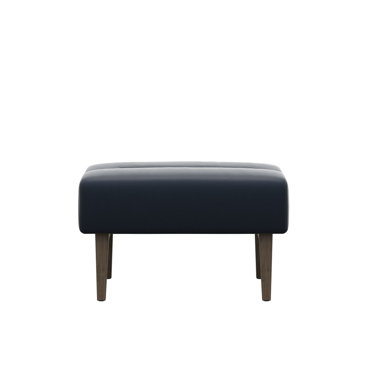 Stella Wood - Ottoman - Paloma Oxford Blue - Smoked Oak - Medium