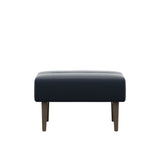 Stella Wood - Ottoman - Paloma Oxford Blue - Smoked Oak - Medium