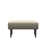 Stella Wood - Ottoman - Paloma Light Grey - Walnut - Large