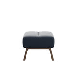 Stella Wood - Ottoman - Paloma Oxford Blue - Walnut - Large