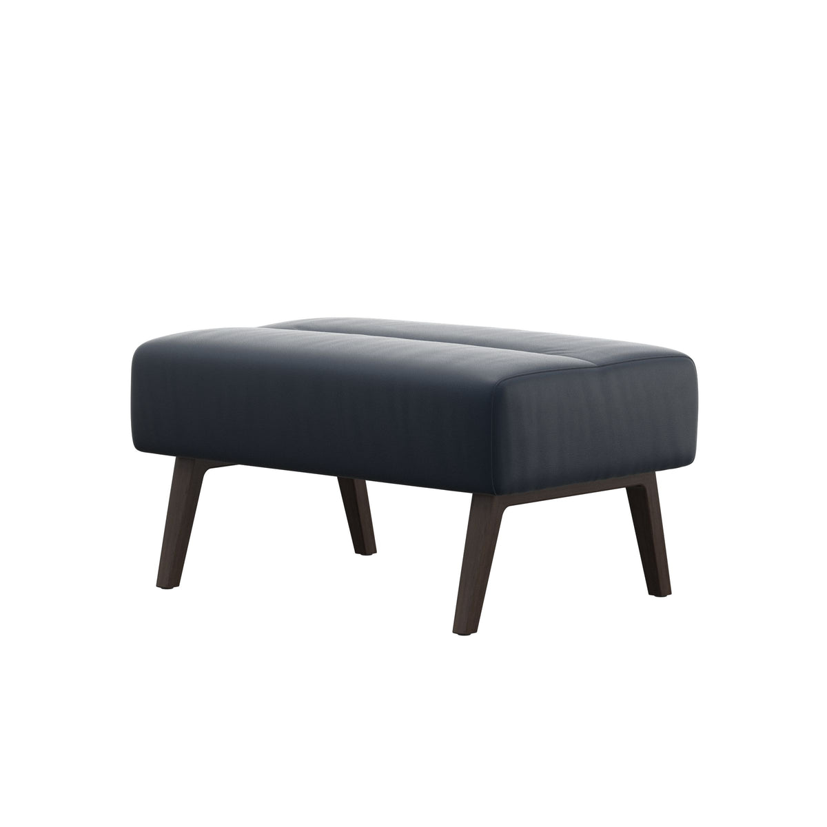 Stella Wood - Ottoman - Paloma Oxford Blue - Wenge - Large