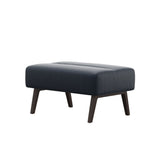 Stella Wood - Ottoman - Paloma Oxford Blue - Wenge - Large