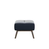 Stella Wood - Ottoman - Paloma Oxford Blue - Smoked Oak - Large