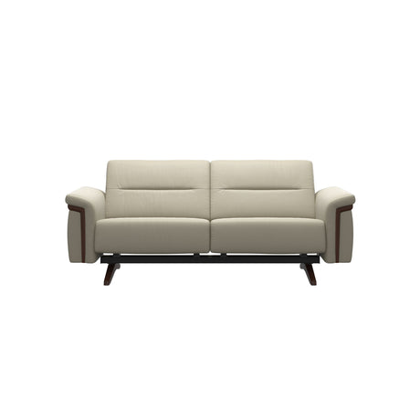 Stella Wood - 2-Seater Sofa - Paloma Light Grey - Brown